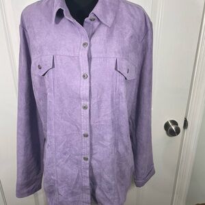 Croft & Barrow Lavender Shirt Size Large CB-112